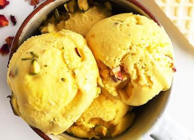 طرز تهیه بستنی سنتی زعفرانی خانگی، با ثعلب و بدون ثعلب